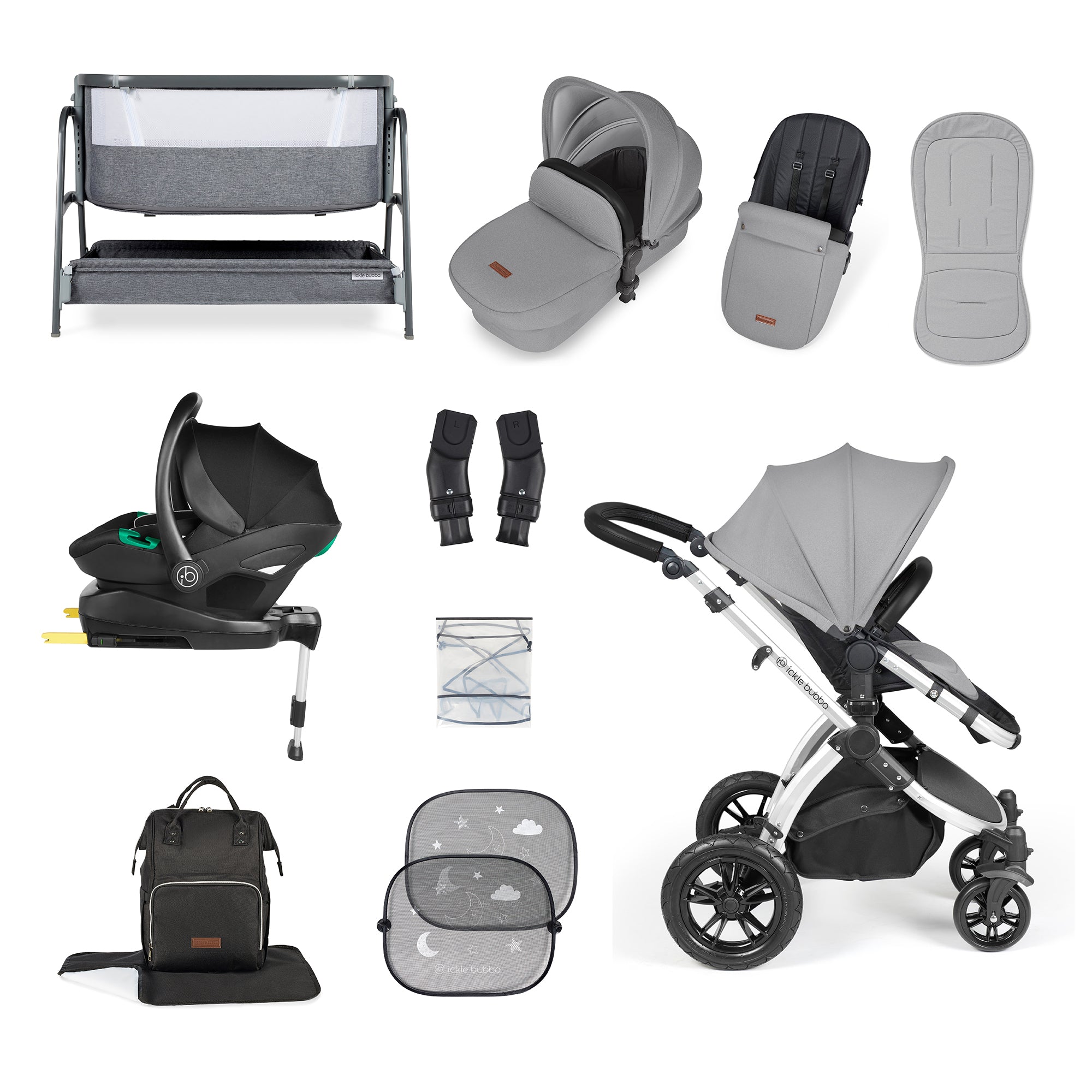 Stomp Luxe All-in-One I-Size Travel System With Isofix Base and Bubba&Me