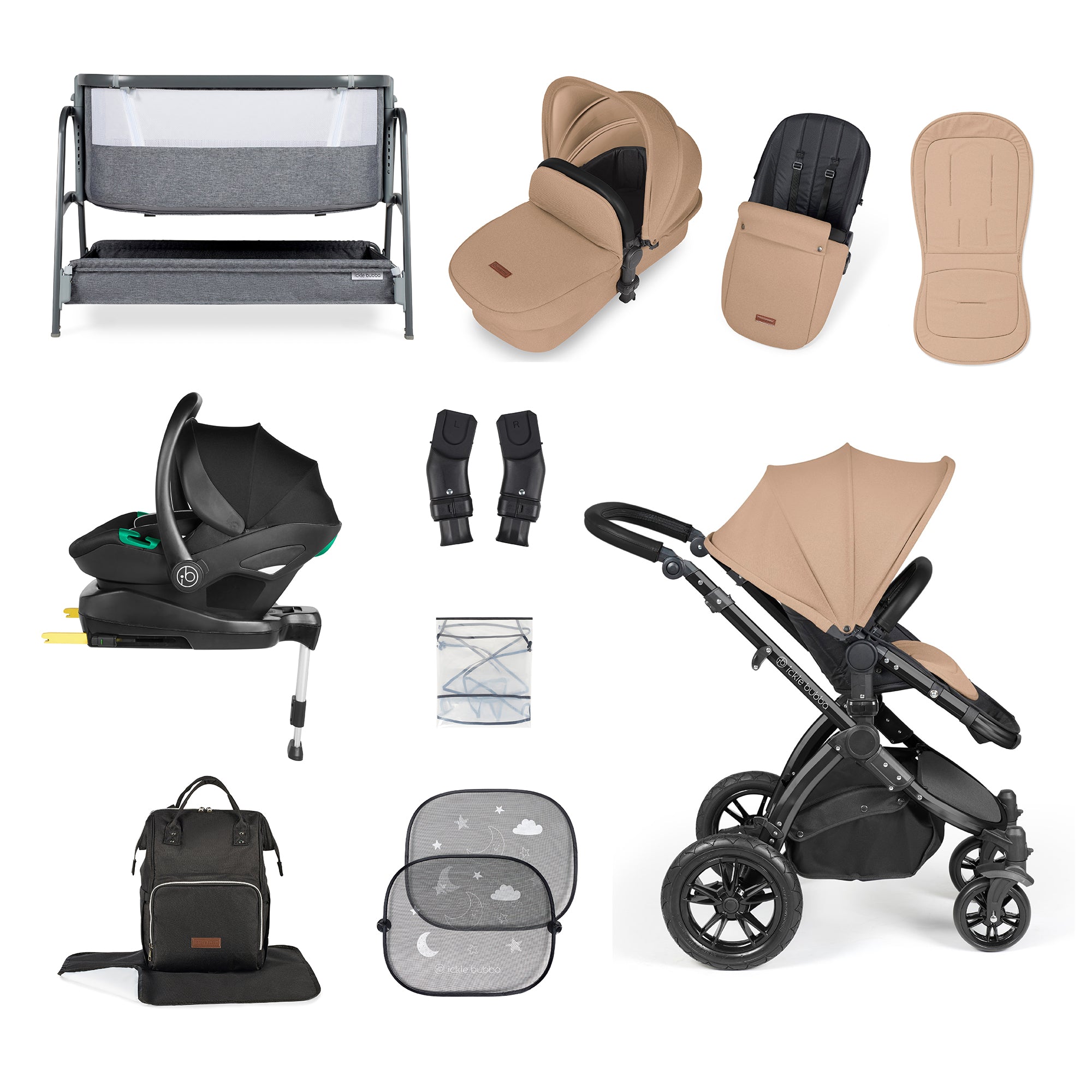 Stomp Luxe All-in-One I-Size Travel System With Isofix Base and Bubba&Me