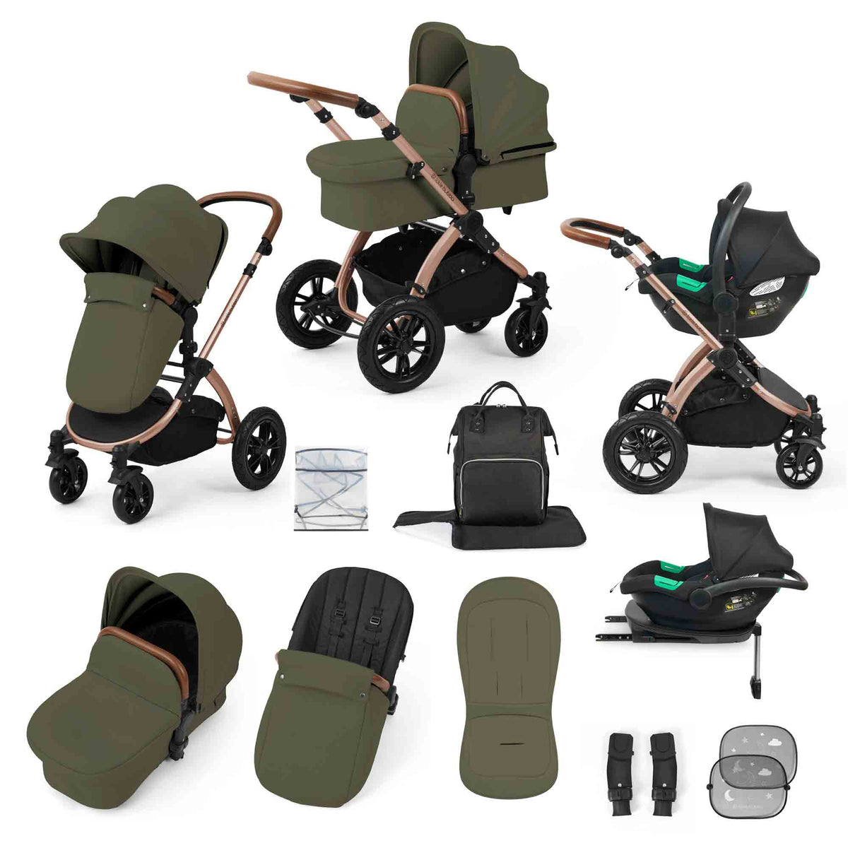 Stomp Luxe All in One Cirrus i-Size Travel System with ISOFIX Base