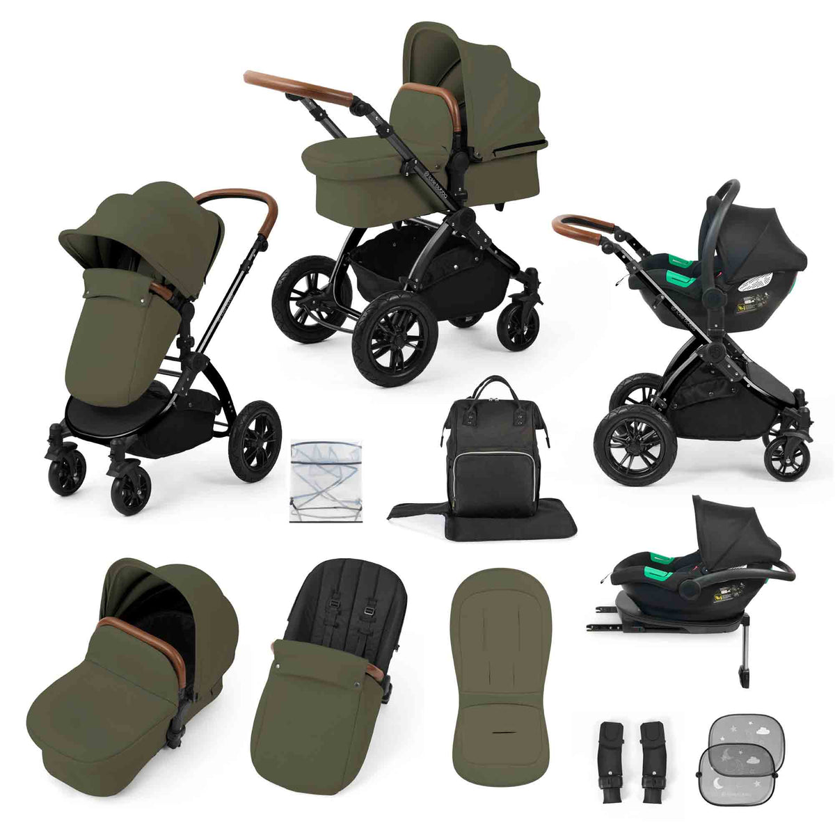 Stomp Luxe All in One Cirrus i-Size Travel System with ISOFIX Base