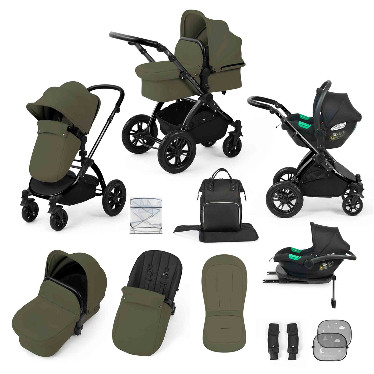 Stomp Luxe All in One Cirrus i-Size Travel System with ISOFIX Base