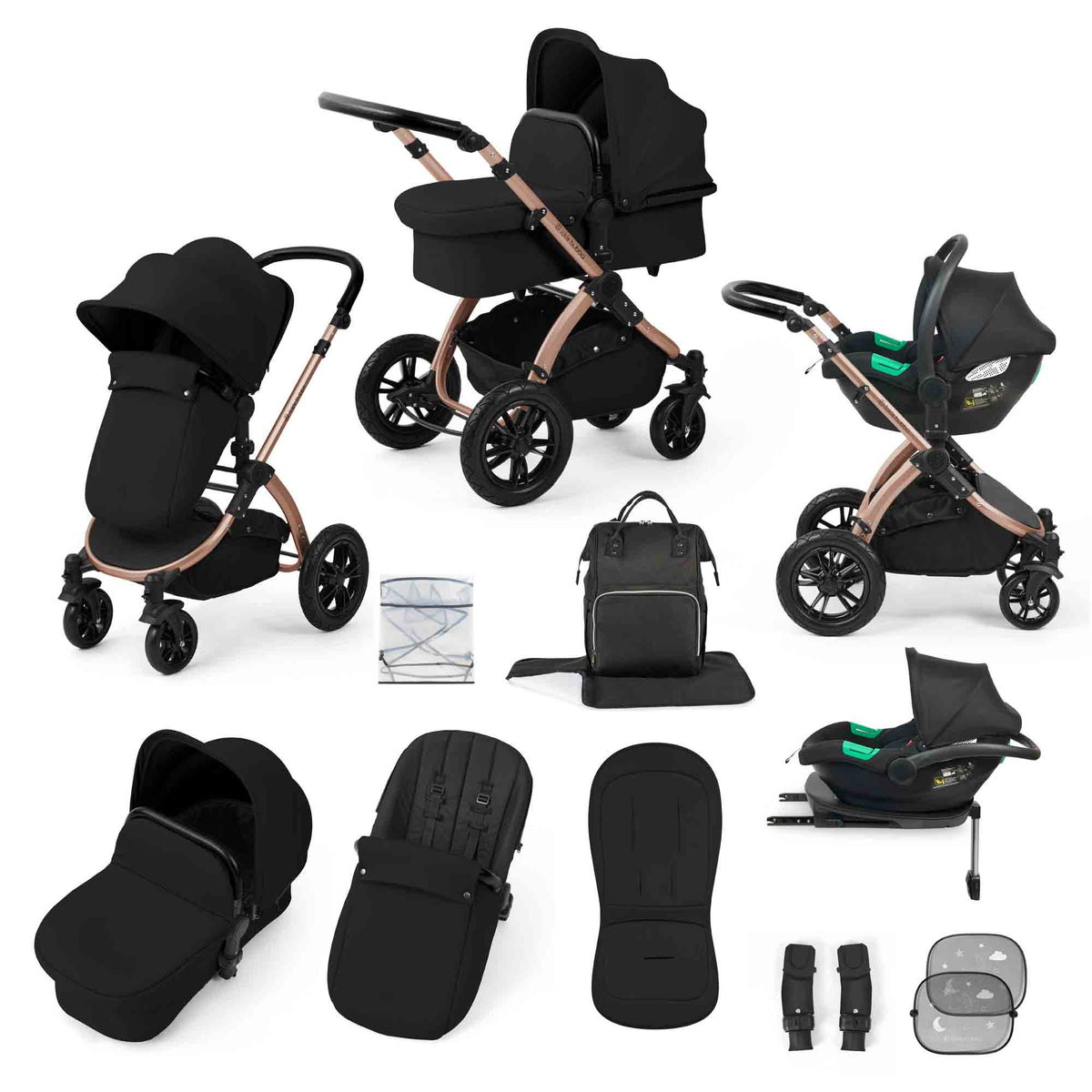Stomp Luxe All in One Cirrus i-Size Travel System with ISOFIX Base