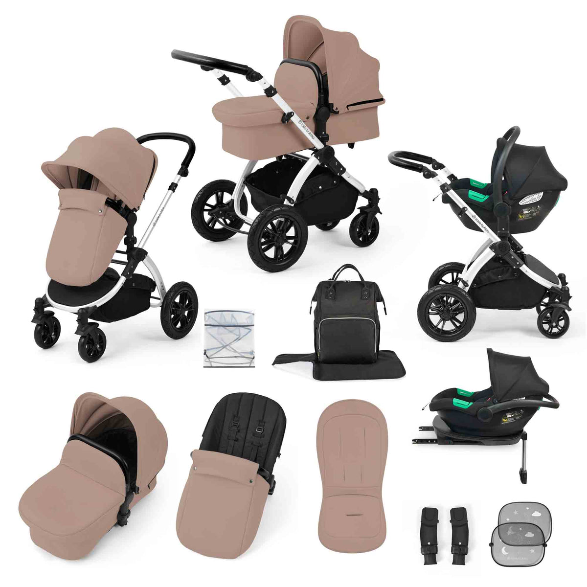 Stomp Luxe All in One Cirrus i-Size Travel System with ISOFIX Base