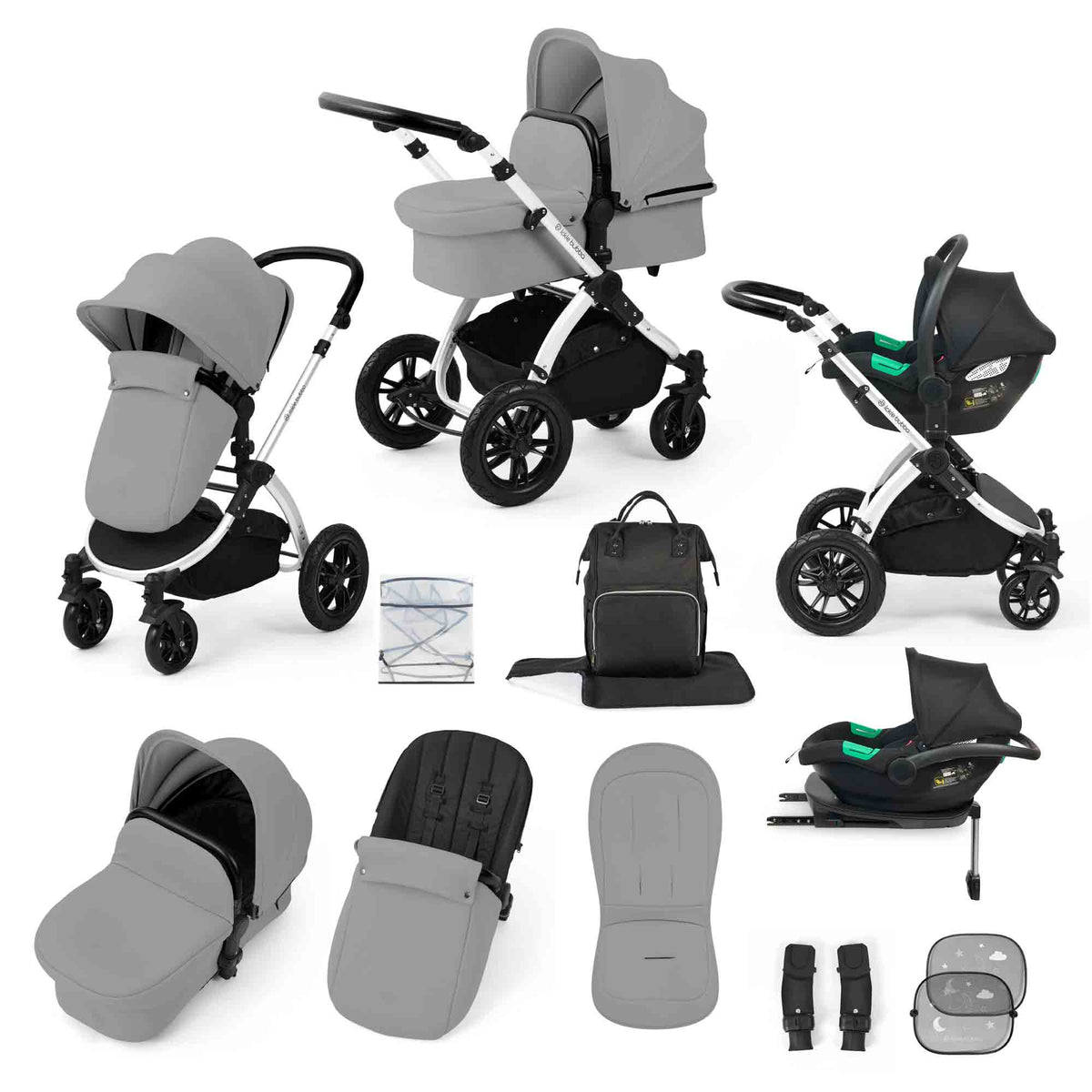 Stomp Luxe All in One Cirrus i-Size Travel System with ISOFIX Base