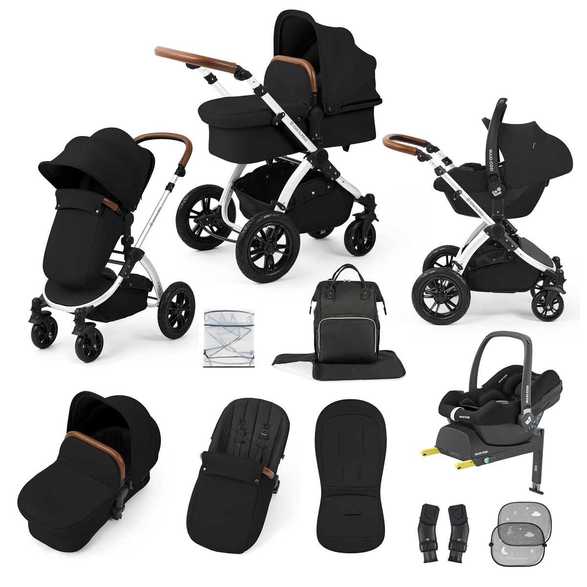 Stomp Luxe 12 Piece Travel System with Maxi-Cosi Cabriofix i-Size Car Seat & ISOFIX Base