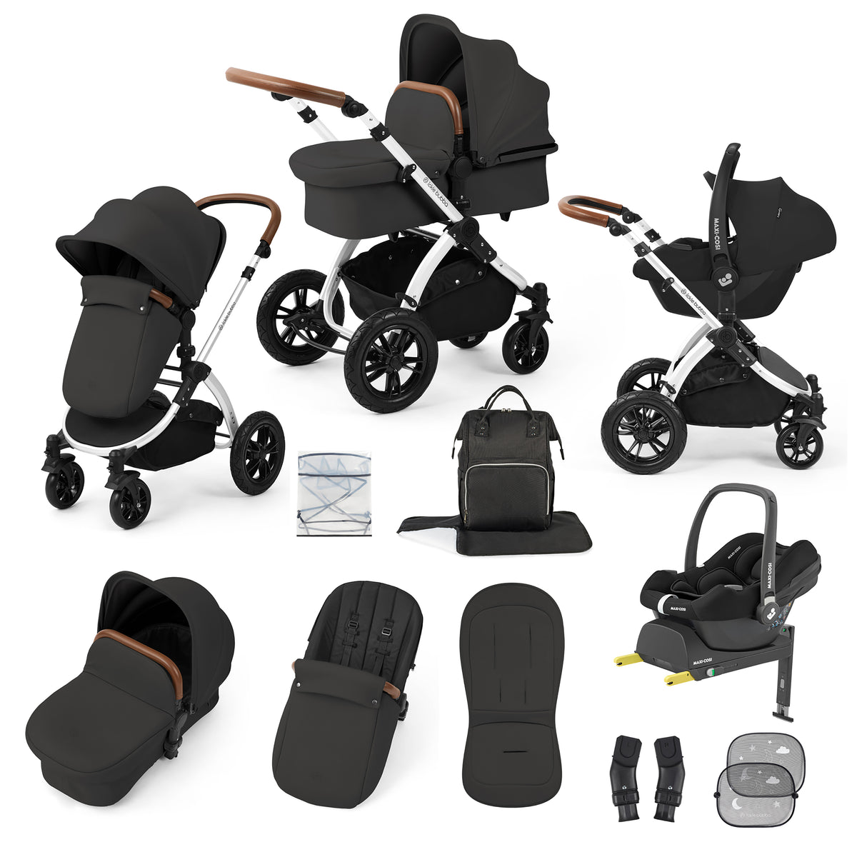 Stomp Luxe 12 Piece Travel System with Maxi-Cosi Cabriofix i-Size Car Seat & ISOFIX Base