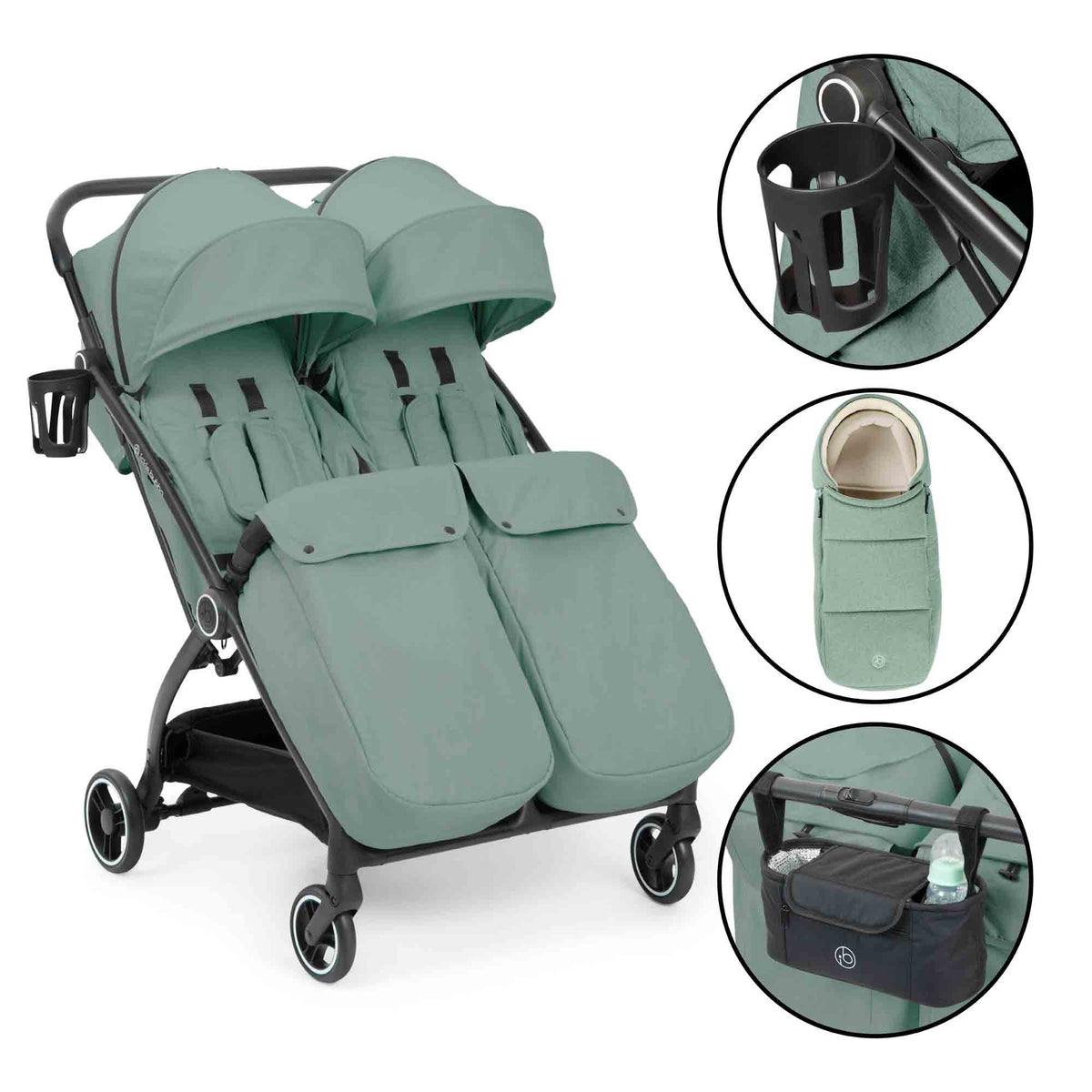 Aries Double Prime Auto-Fold Stroller