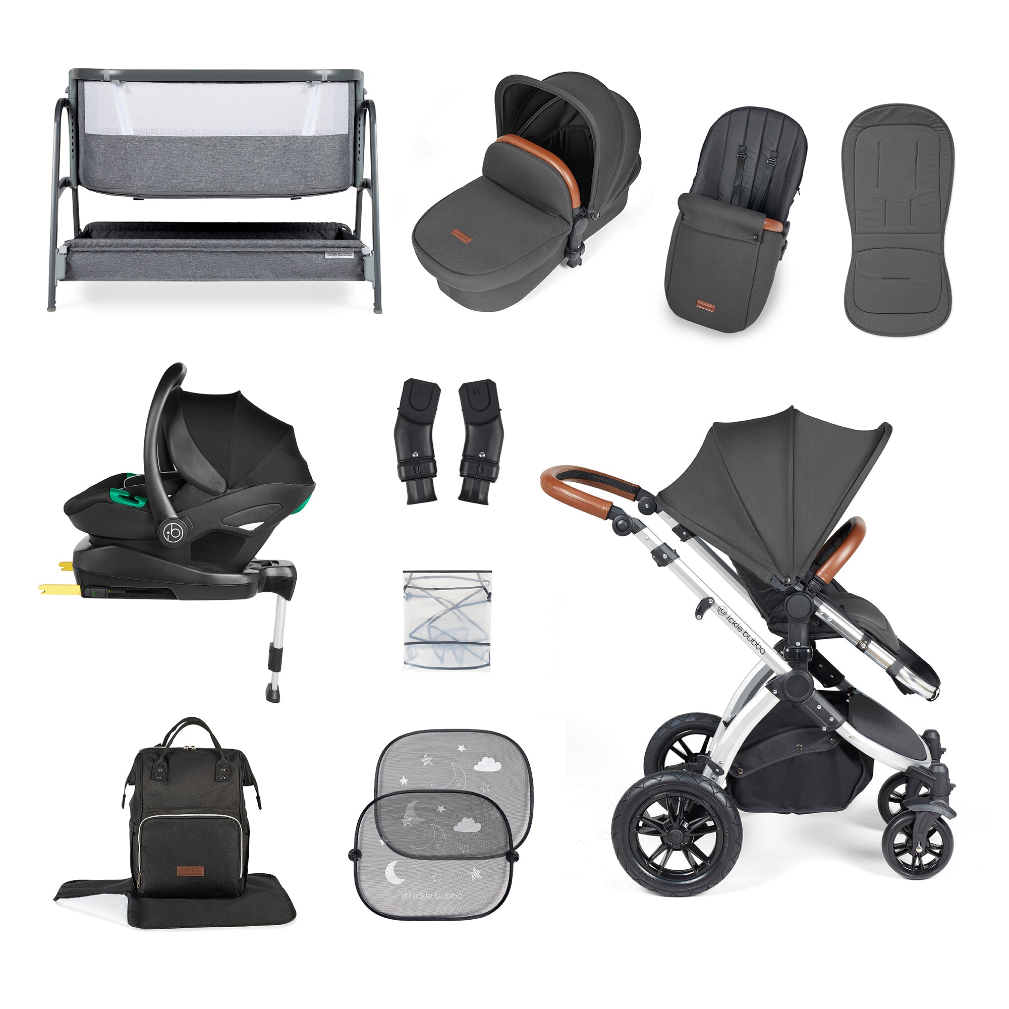 Stomp Luxe All-in-One I-Size Travel System With Isofix Base and Bubba&Me