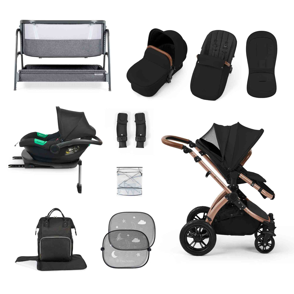 Stomp Luxe Cirrus I-size travel system & home 14 Piece bundle
