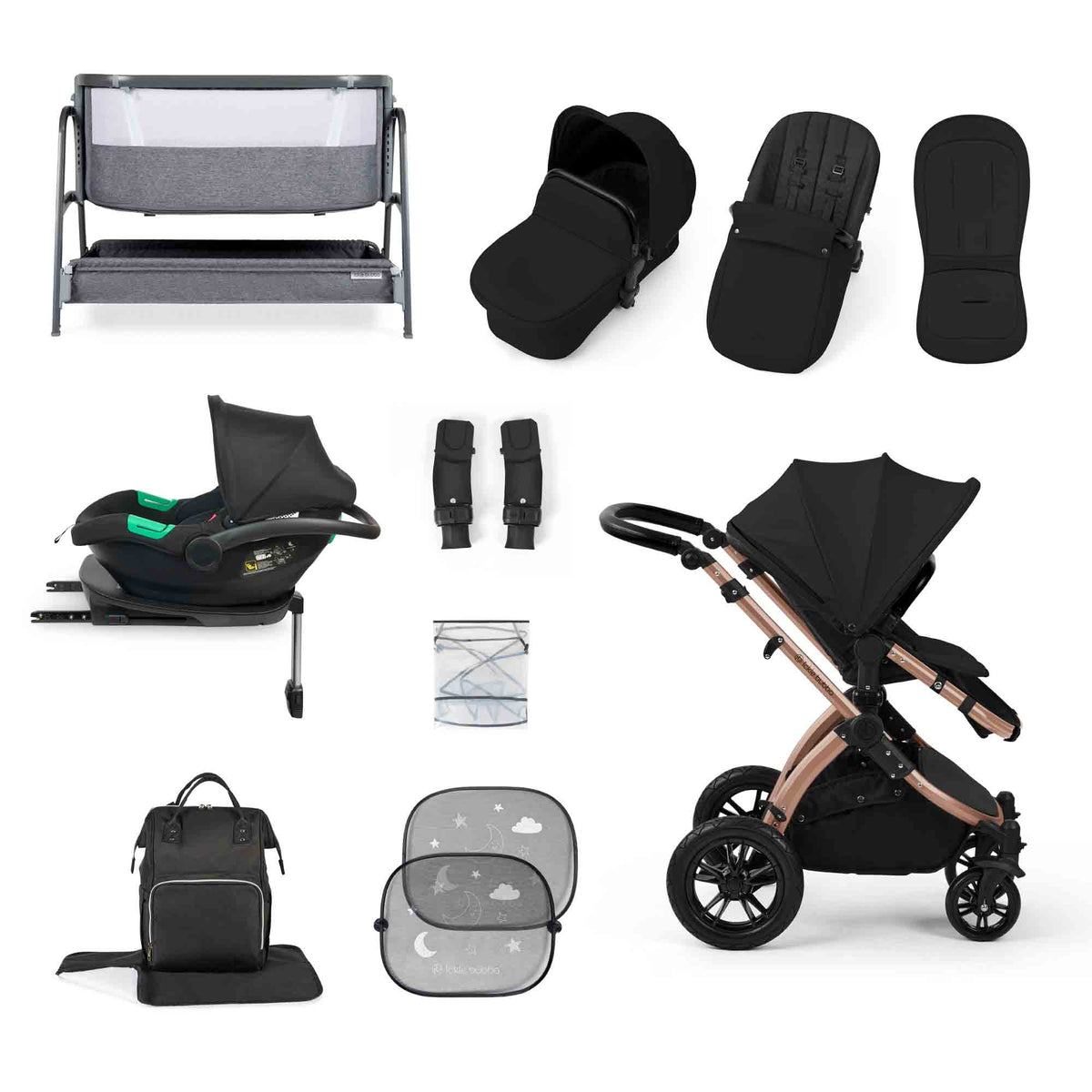 Stomp Luxe Cirrus I-size travel system & home 14 Piece bundle