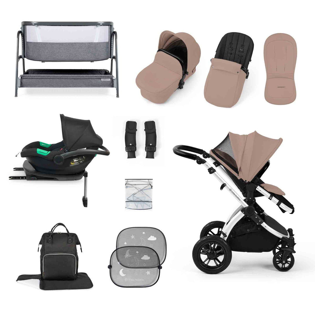 Stomp Luxe Cirrus I-size travel system & home 14 Piece bundle