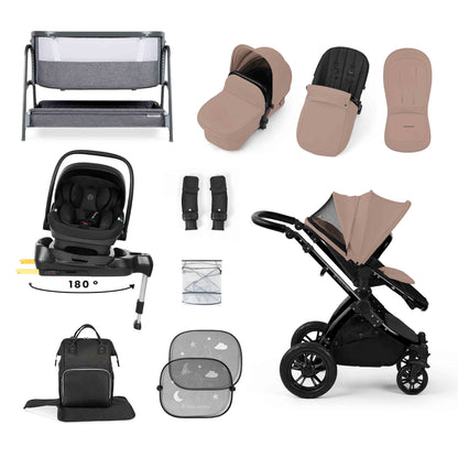 Stomp Luxe All-in-One 180° Spin I-Size Travel System With Isofix Base (Nimbus) and Bubba&Me