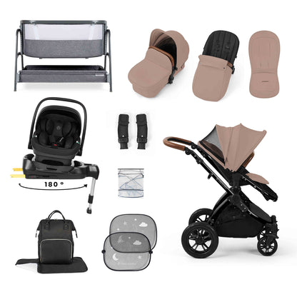 Stomp Luxe All-in-One 180° Spin I-Size Travel System With Isofix Base (Nimbus) and Bubba&Me