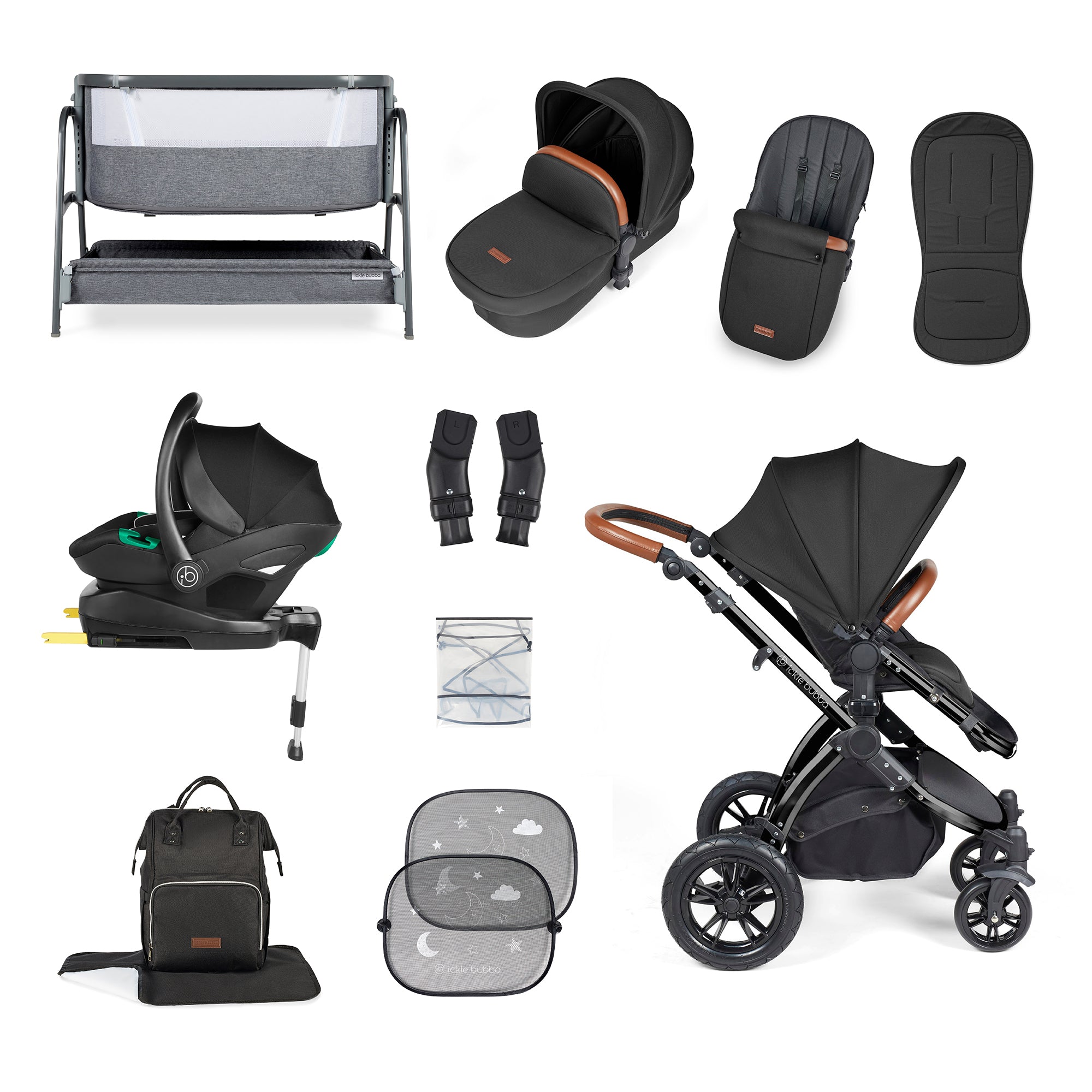 Stomp Luxe All-in-One I-Size Travel System With Isofix Base and Bubba&Me