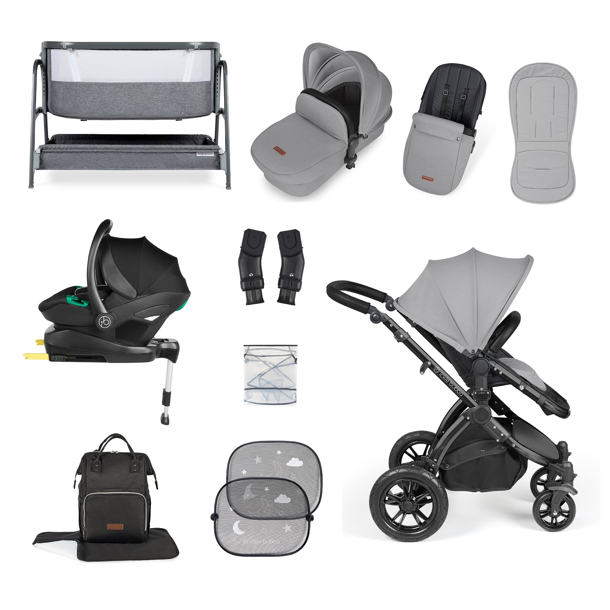 Stomp Luxe All-in-One I-Size Travel System With Isofix Base and Bubba&Me