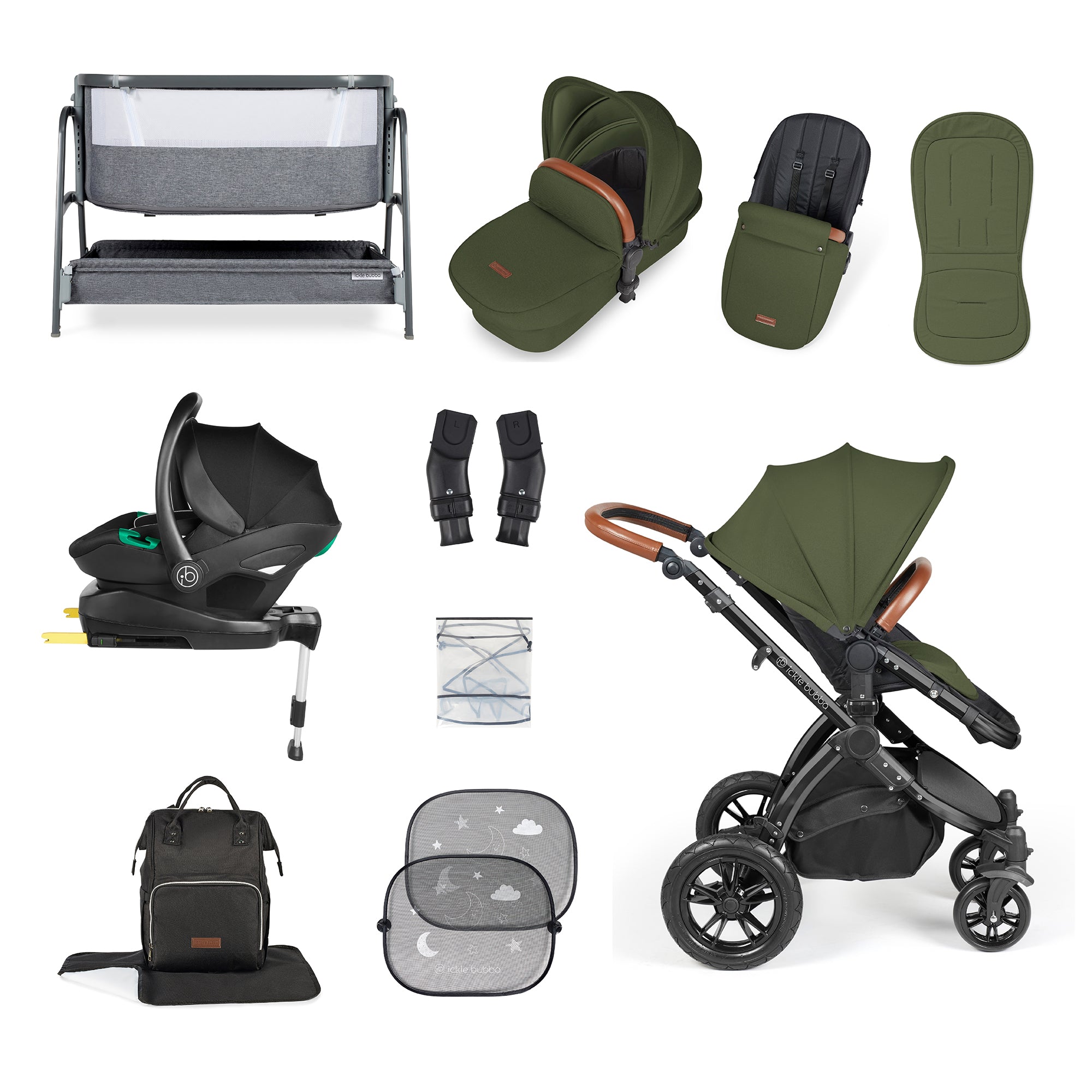 Stomp Luxe All-in-One I-Size Travel System With Isofix Base and Bubba&Me