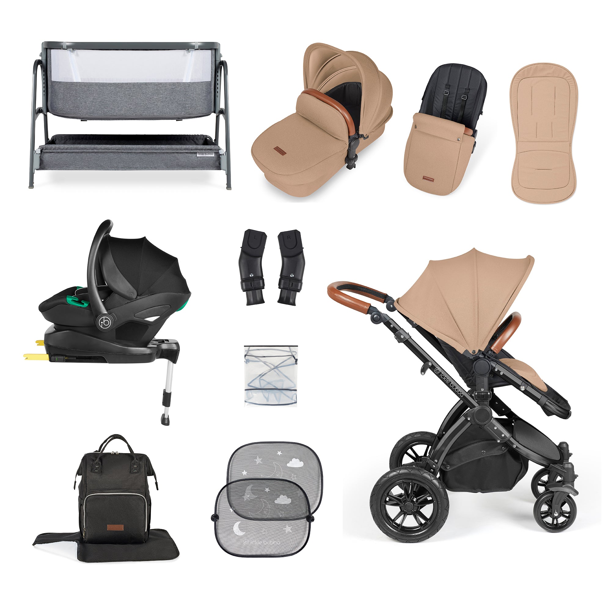 Stomp Luxe All-in-One I-Size Travel System With Isofix Base and Bubba&Me