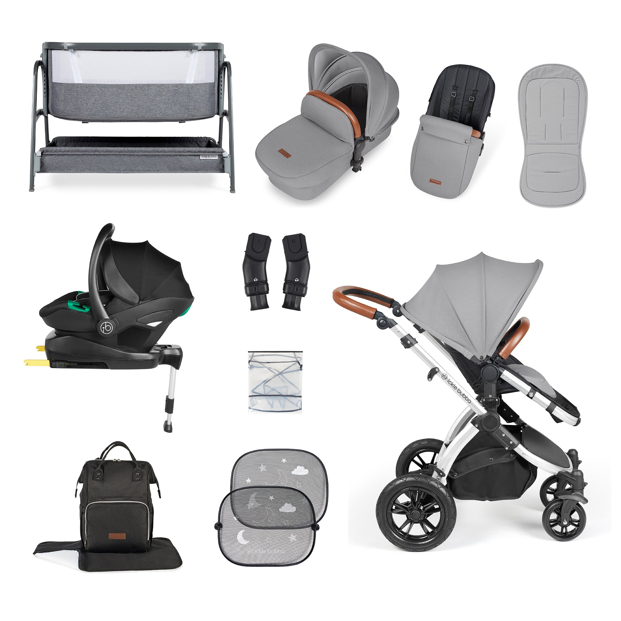 Stomp Luxe All-in-One I-Size Travel System With Isofix Base and Bubba&Me