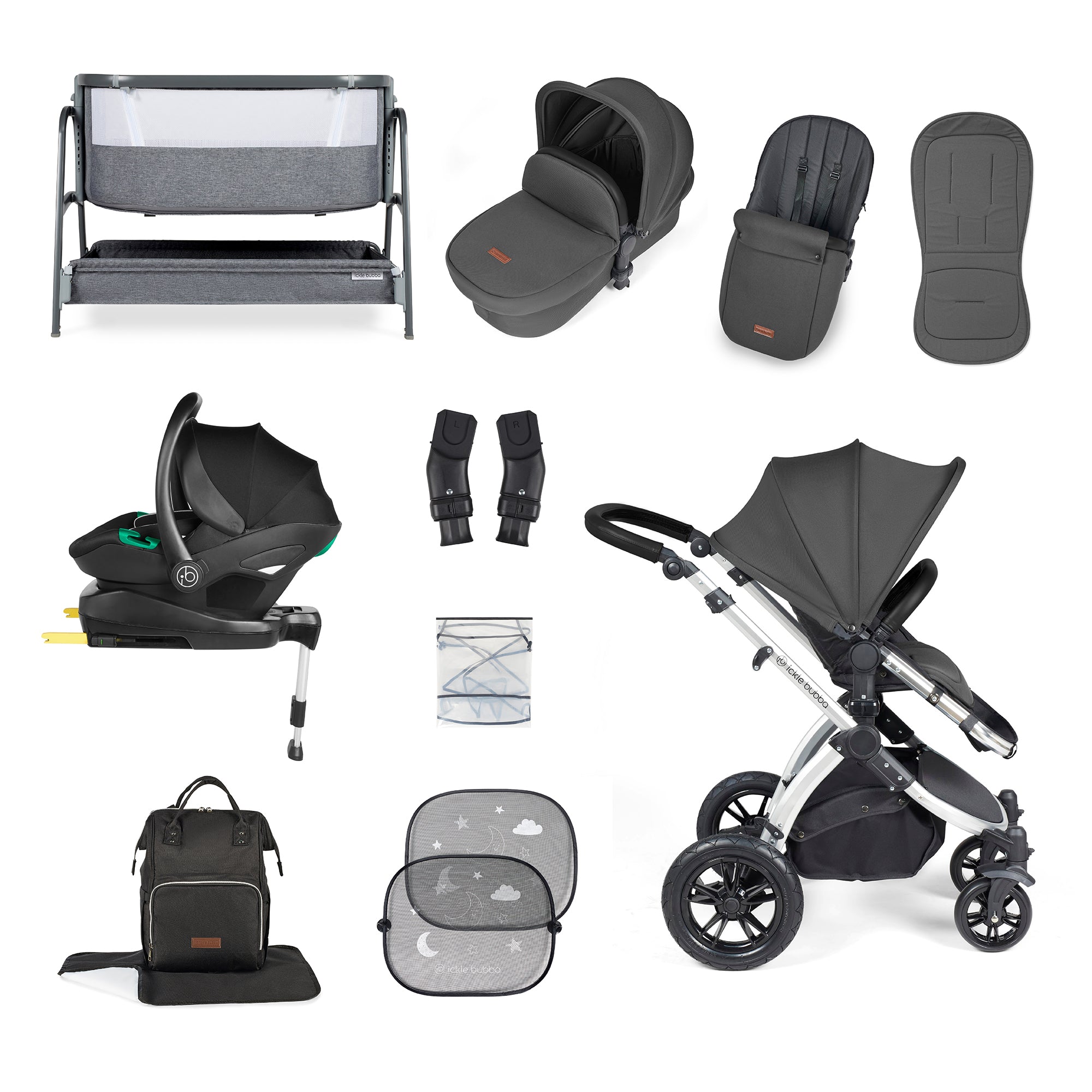 Stomp Luxe All-in-One I-Size Travel System With Isofix Base and Bubba&Me