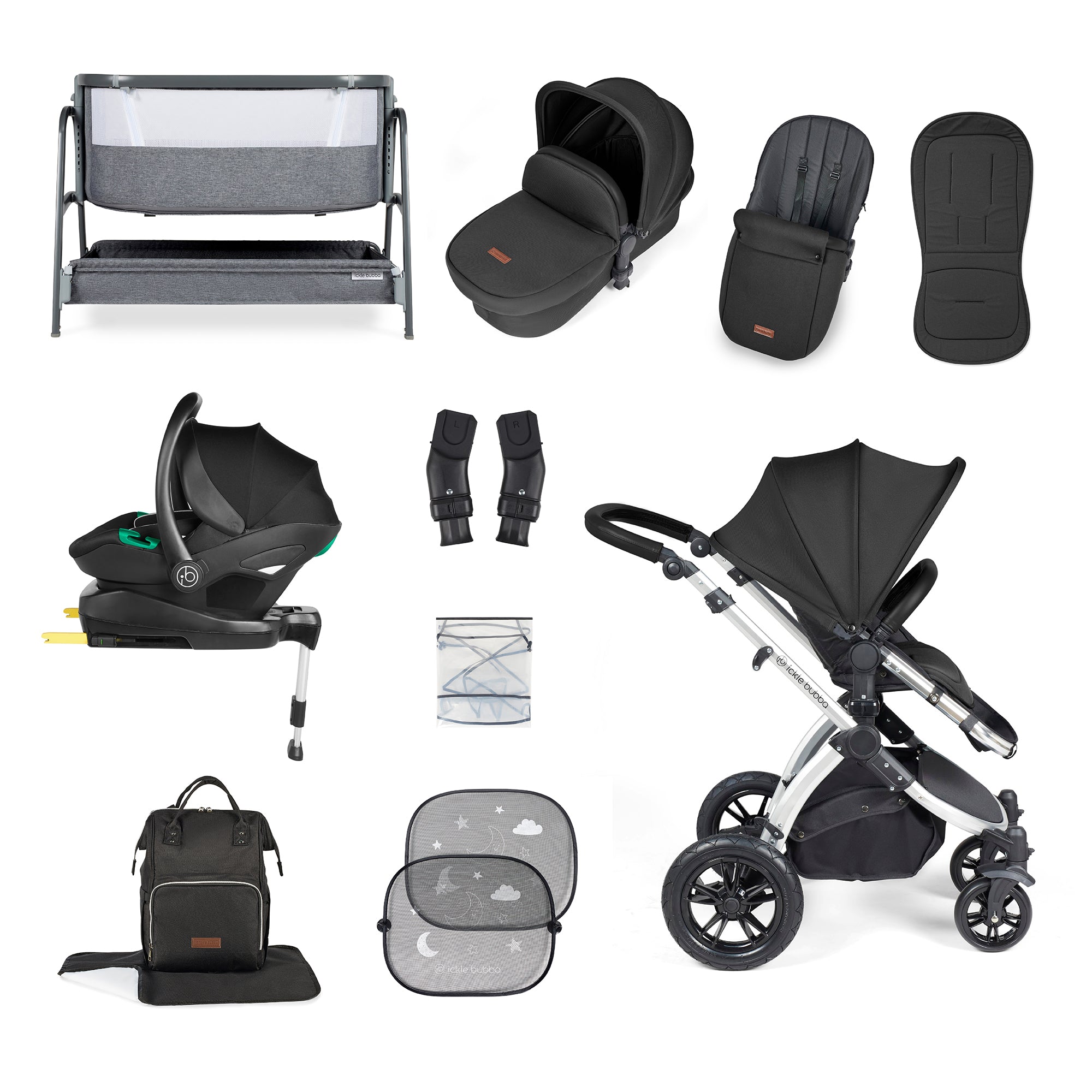 Stomp Luxe All-in-One I-Size Travel System With Isofix Base and Bubba&Me