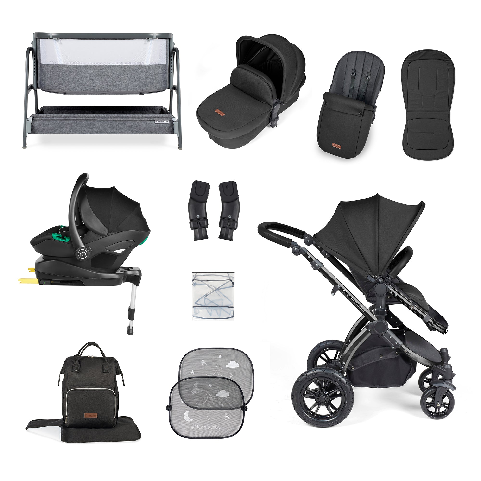Stomp Luxe All-in-One I-Size Travel System With Isofix Base and Bubba&Me